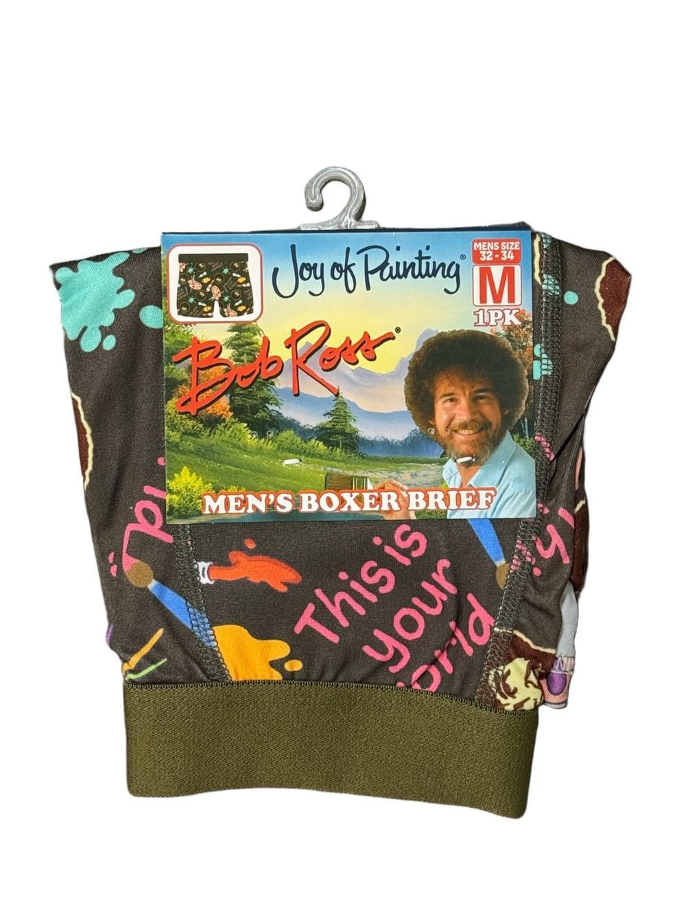 Mens Bob Ross Licensed Boxer Briefs - Size Medium - NWT